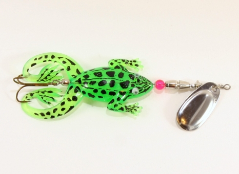 Jenzi Jack's Rubber Froggy Spin Frosch grün-schwarz  