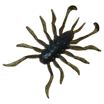 Illex RV Bug Spider Softbait 1,5" 3,8cm Dark Green Pumpkin Blue