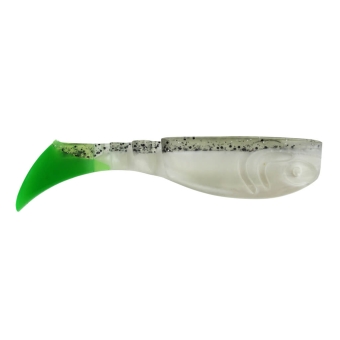 Jenzi Gummifisch Action Tail Shad White Silver Green 12cm 1 Stück