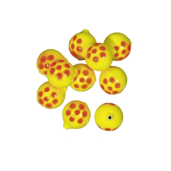 Jenzi Corky buoyancy beads for sea rigs Yellow Red | 6mm