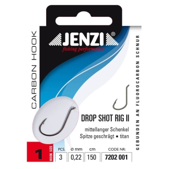 Jenzi Drop-Shot Rig II Wide Gap Vorfach mit Haken 150cm 3Stk #1