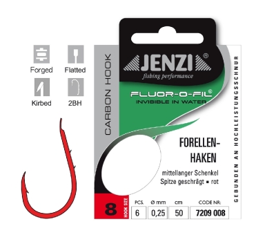 Jenzi Fluor Carbon Hook Trout 8