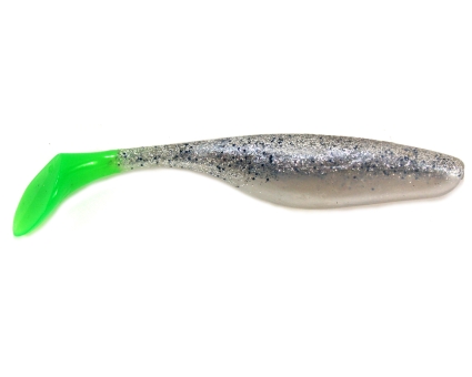 Jenzi River Shad USA-Bass Gummiköder weiss glitter grün  20cm 3 Stück
