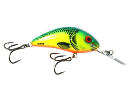 Salmo Rattlin Hornet Wobbler Chartreuse Blue CB  