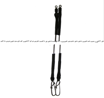 Jenzi Solid Steel Trace Leader Deluxe swivel and snap 17cm