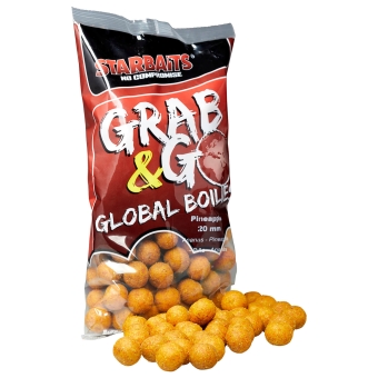 Starbaits Grab and Go Global Carp Boilies Pineapple | 14mm