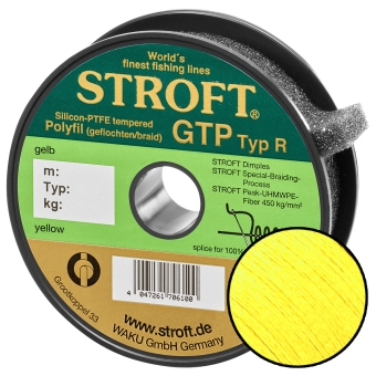 Schnur STROFT GTP Typ R Geflochtene 100m gelb R6-0,280mm-14kg