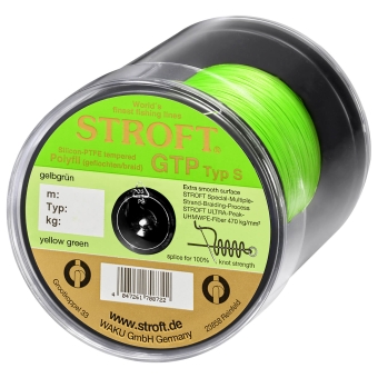 STROFT GTP Type S Braided Fishing Line 400m Yellow Green S4-0,220mm-10kg