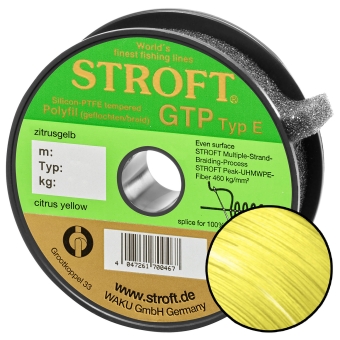 Stroft Schnur GTP Typ E geflochten zitrusgelb 100m Typ E2 5,75kg