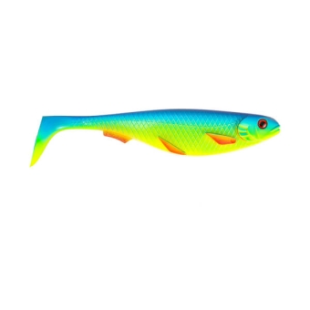 Stroft Predator P-10 Gummifisch 10cm UV Blue Fire Fin