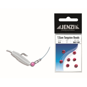 Jenzi Tasty Gums Tungsten Perlen geschlitzt Pink | 3,5mm