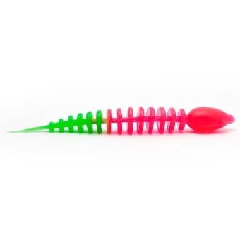 Trout Bait Gummifische Chub 65 Knoblauch Pink Grün